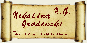 Nikolina Gradinski vizit kartica